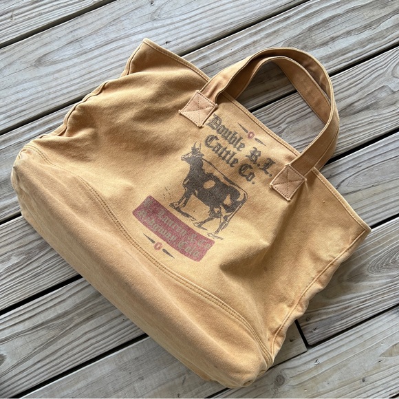 Polo Ralph Lauren RRL Double RL canvas tote bag cattle R